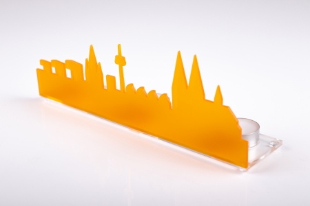 Dom Teelicht Skyline - Single - Orange satiniert